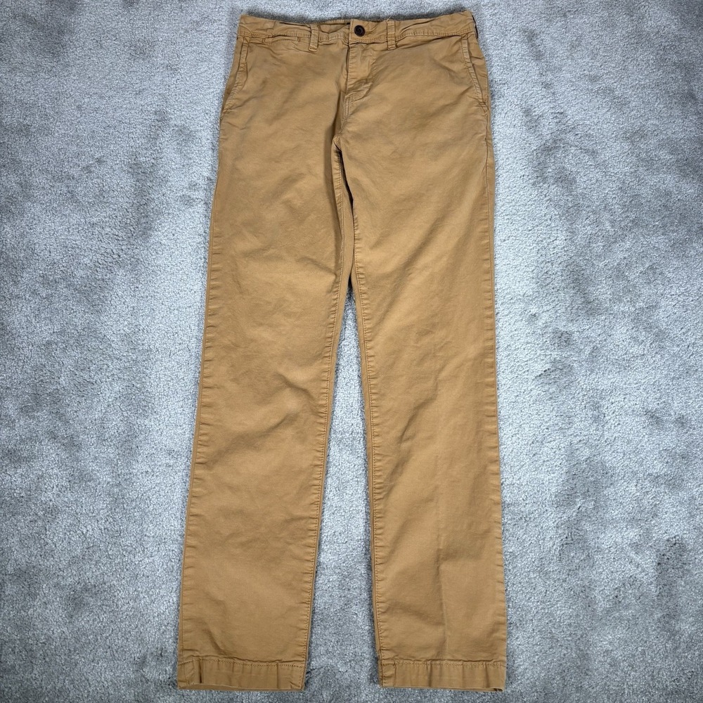 American Eagle Pants Mens 29x31 Tan Brown Slim Chino Khaki Next Level Flex